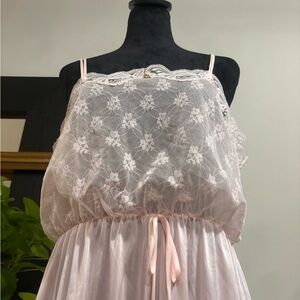 Vintage flair empire waist lace nightgown